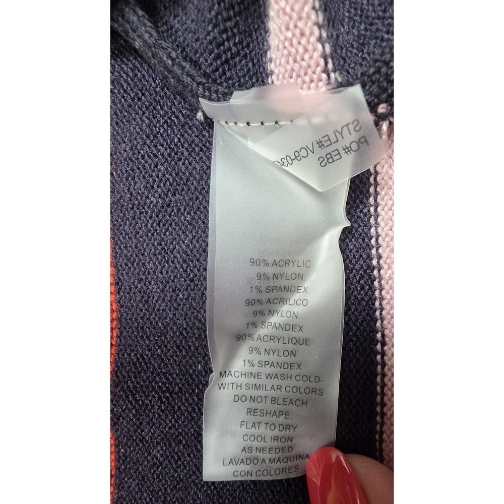 Vince Camuto Sweater Dress Knee Length A-line Stripe Rainbow Stretch XS - Picture 5 of 9
